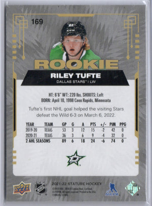 2021-22 Upper Deck Stature Hockey - Base 03/39 #169 Riley Tufte - Dallas Stars