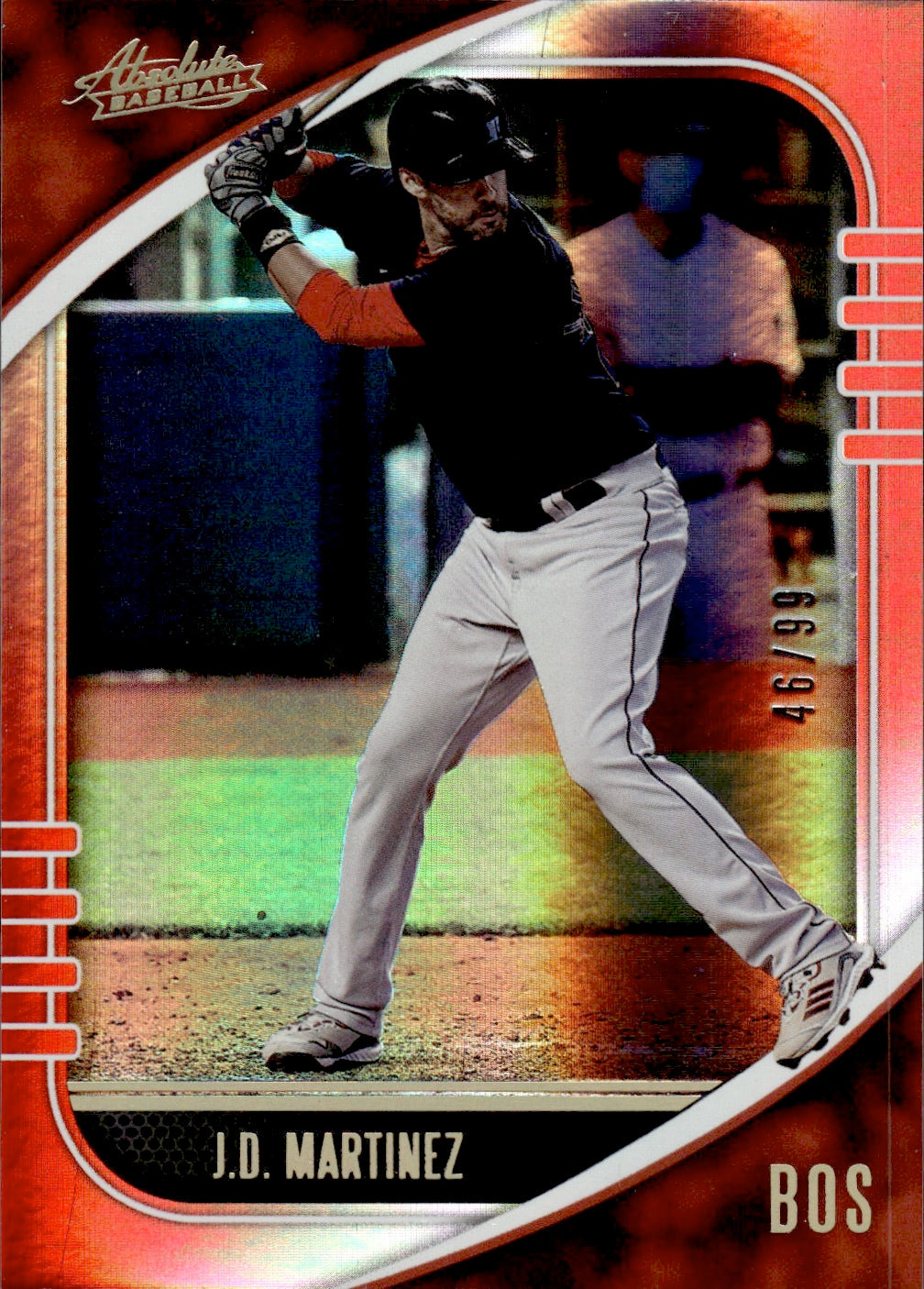 2021 Panini Absolute Baseball #12 J.D. Martinez - Boston Red Sox