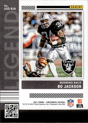 2021 Panini Contenders Football Legendary Contenders #LGD-BJA Bo Jackson - Los Angeles Raiders