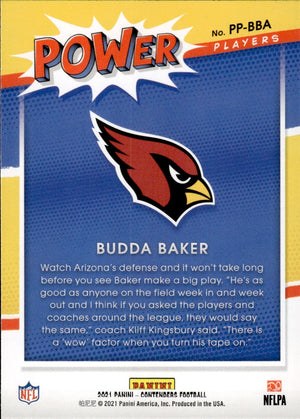 2021 Panini Contenders Football Power Players #PP-BBA Budda Baker - Arizona Cardinals