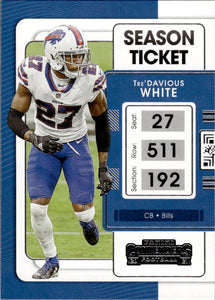 2021 Panini Contenders Football #12 Tre'Davious White - Buffalo Bills