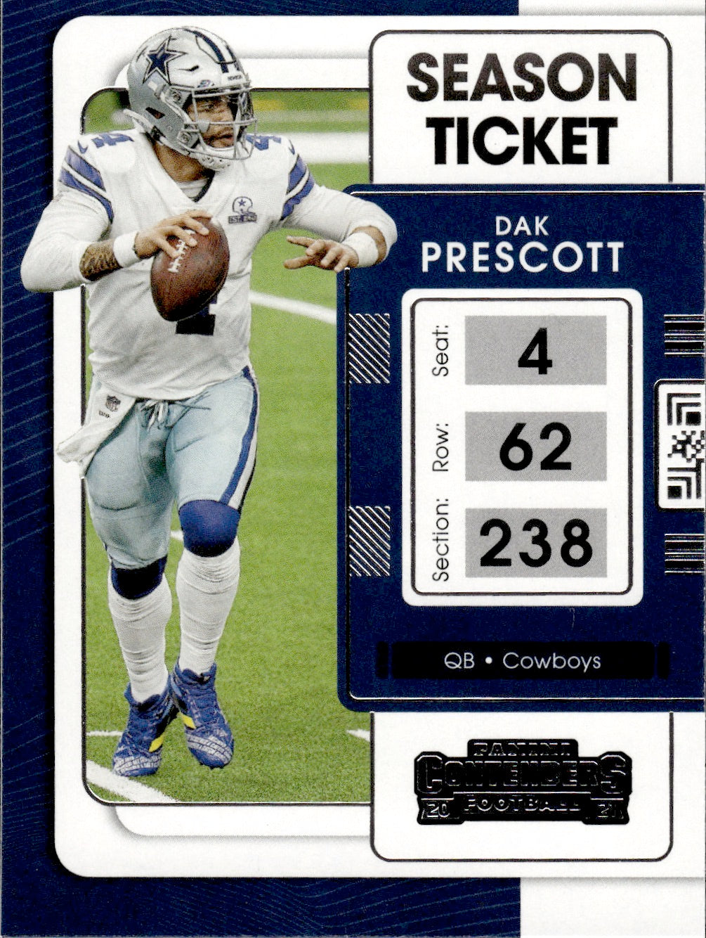 2021 Panini Contenders Football #25 Dak Prescott - Dallas Cowboys