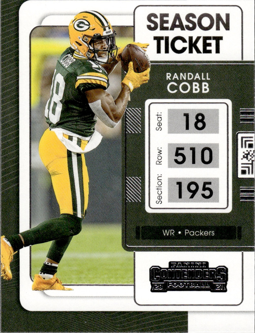 2021 Panini Contenders Football #39 Randall Cobb - Green Bay Packers