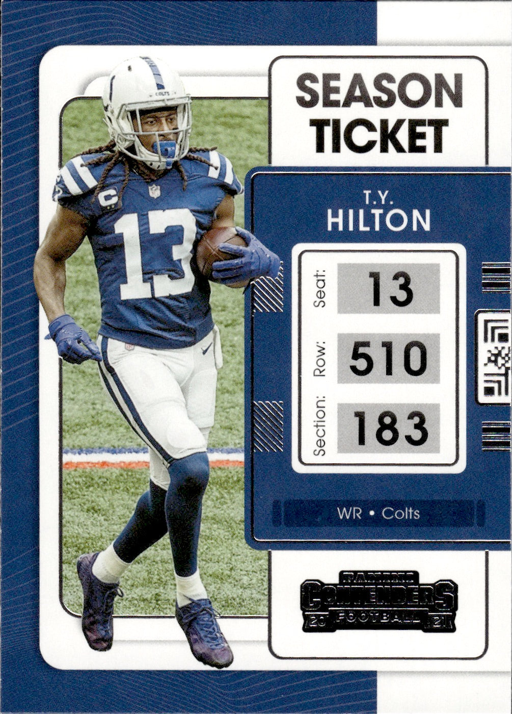 2021 Panini Contenders Football #42 T.Y. Hilton - Indianapolis Colts