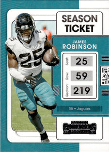 2021 Panini Contenders Football #45 James Robinson - Jacksonville Jaguars