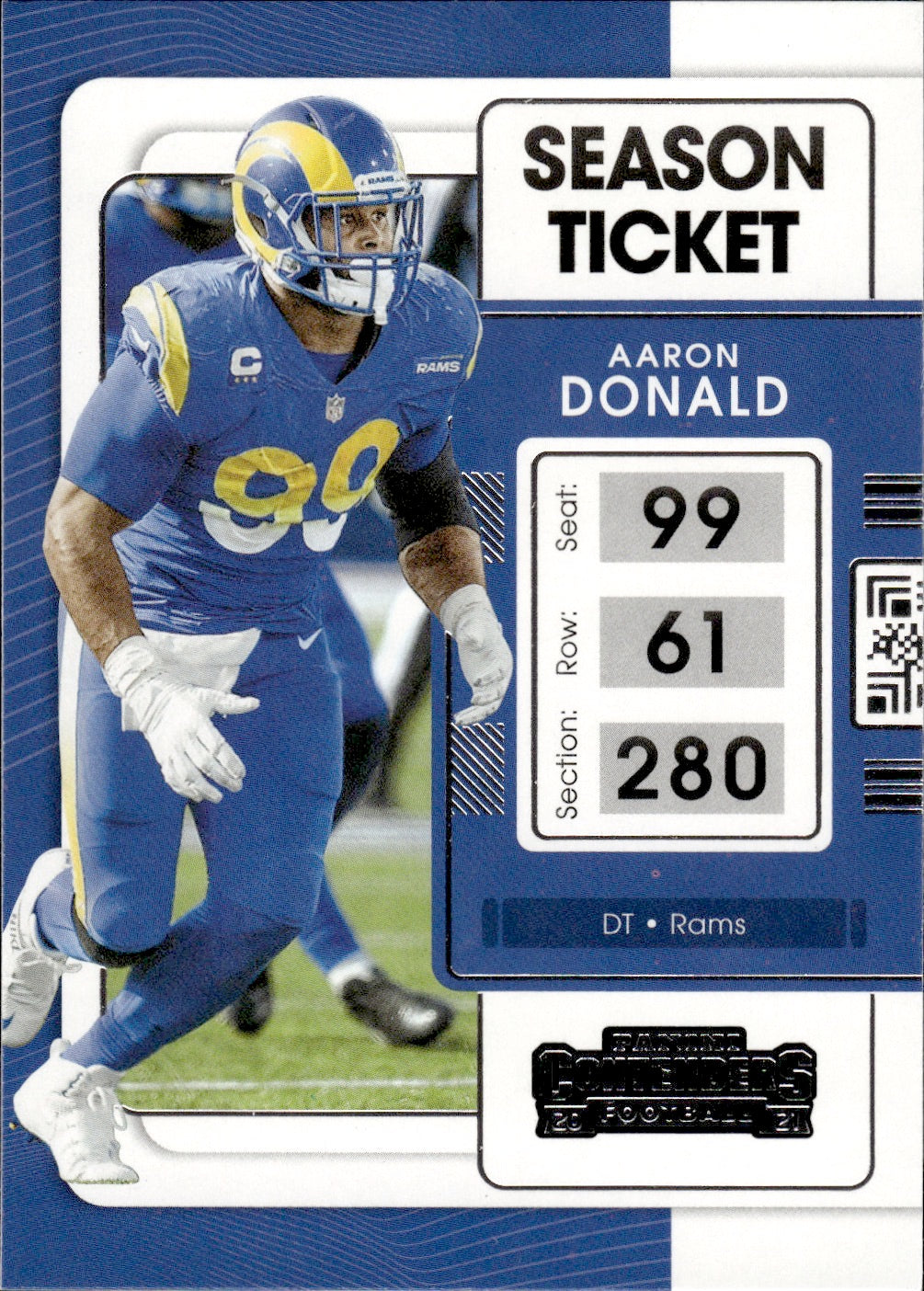 2021 Panini Contenders Football #56 Aaron Donald - Los Angeles Rams