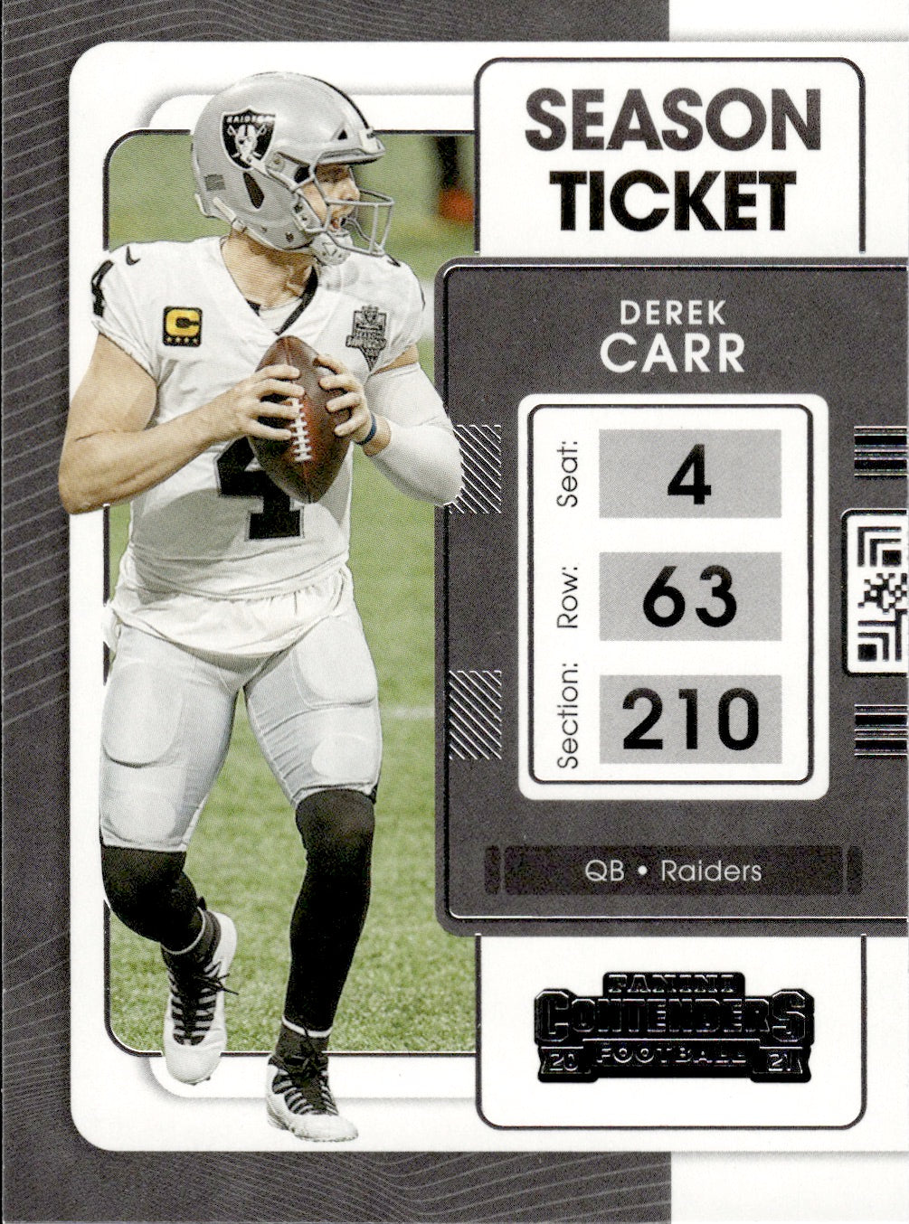 2021 Panini Contenders Football #57 Derek Carr - Los Vegas Raiders