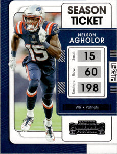 2021 Panini Contenders Football #67 Nelson Agholor - New England Patriots