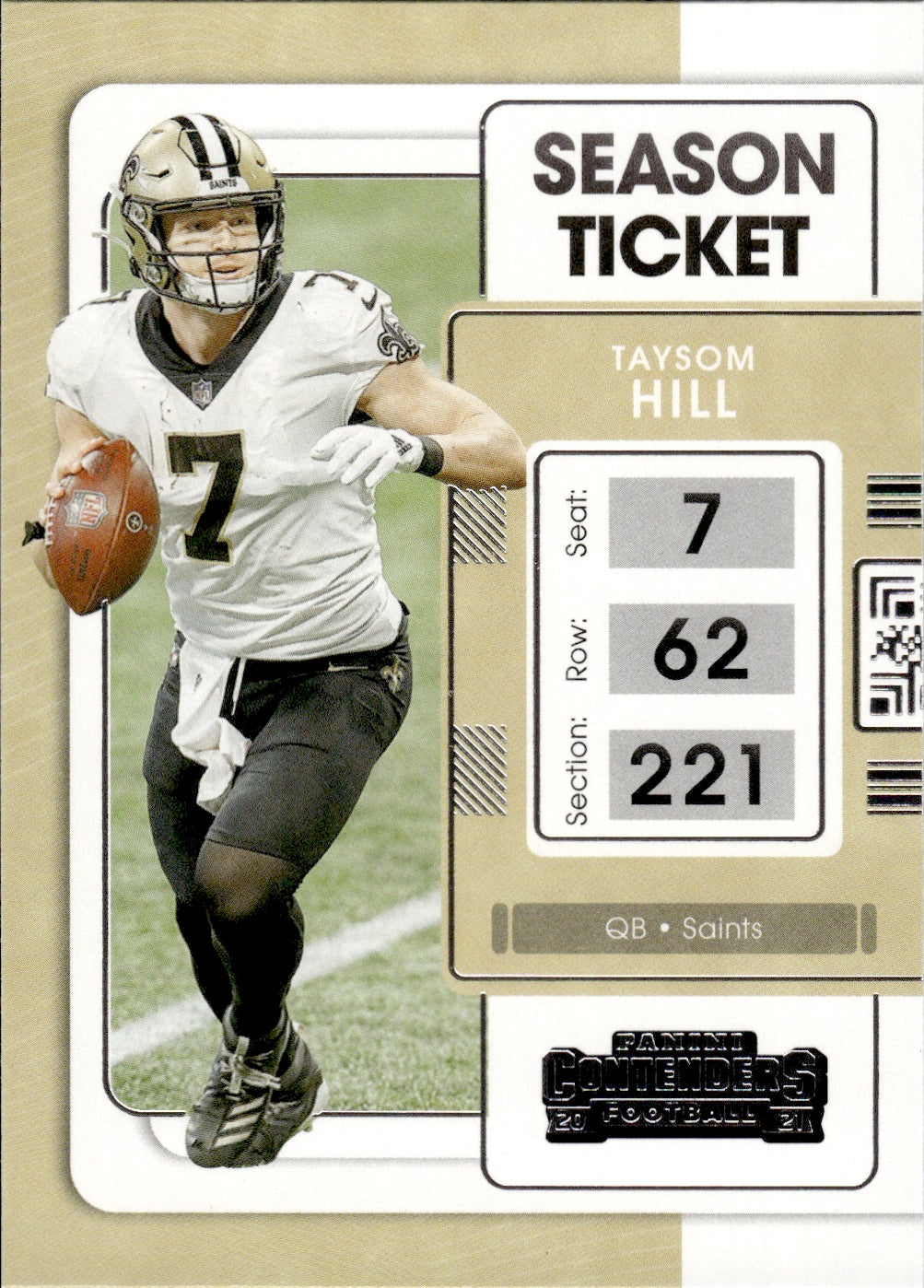 2021 Panini Contenders Football #72 Taysom Hill - New Orleans Saints