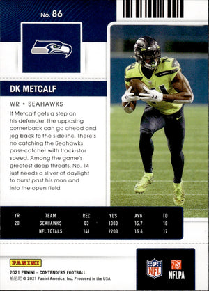 2021 Panini Contenders Football #86 DK Metcalf - Seattle Seahawks