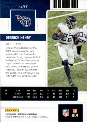 2021 Panini Contenders Football #97 Derrick Henry - Tennessee Titans