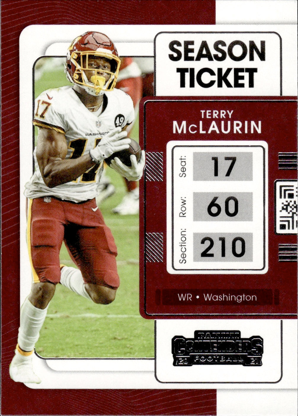 2021 Panini Contenders Football #98 Terry McLaurin - Washington Football Team