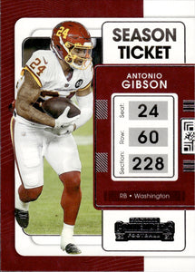 2021 Panini Contenders Football #99 Antonio Gibson - Washington Football Team