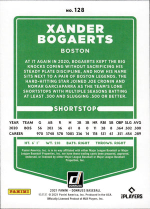 2021 Panini Donruss Baseball #128 Xander Bogaerts - Boston Red Sox