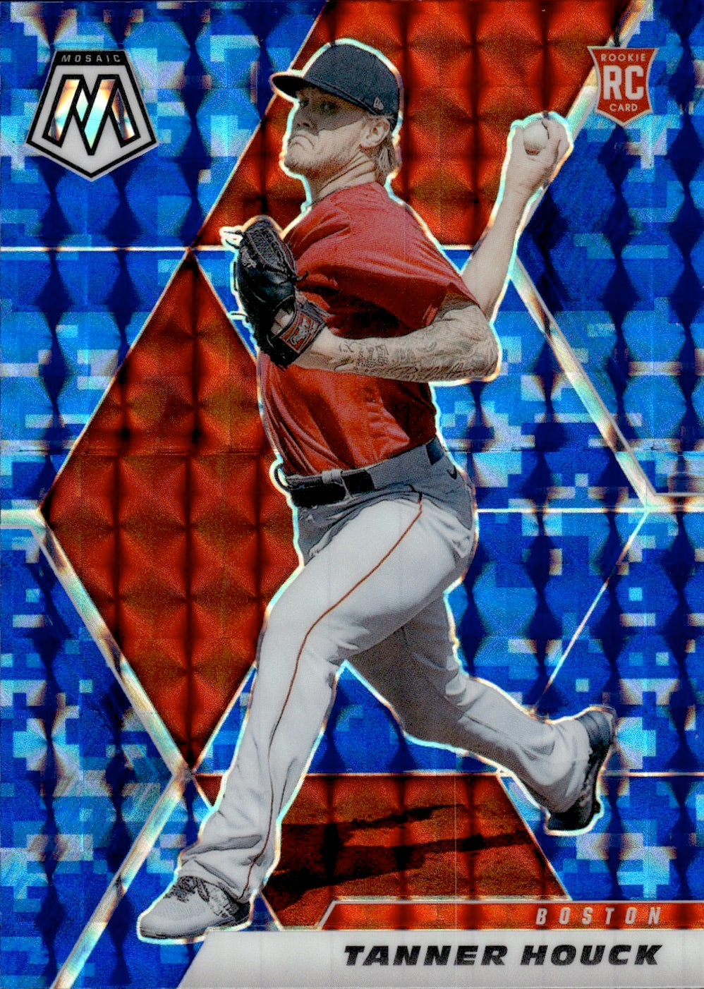 2021 Panini Mosaic Baseball Mosaic Blue Camo #6 Chris Sale - Boston Red Sox