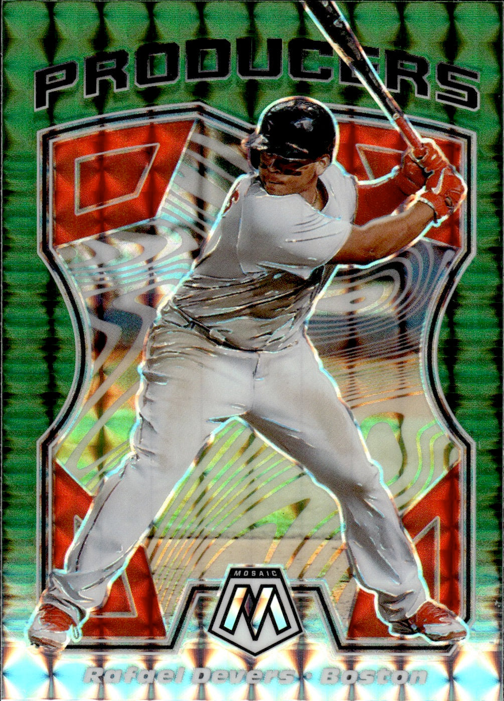 2021 Panini Mosaic Baseball Producers Green #P3 Rafael Devers - Boston Red Sox