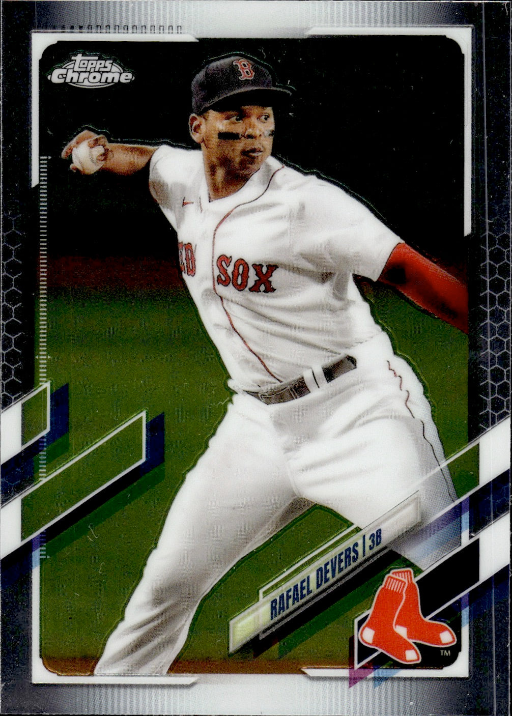 2021 Topps Chrome Baseball #94 Refael Devers - Boston Red Sox