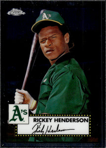 2021 Topps Chrome Platinum Anniversery Baseball #501 Rickey Henderson - Oakland Athletics