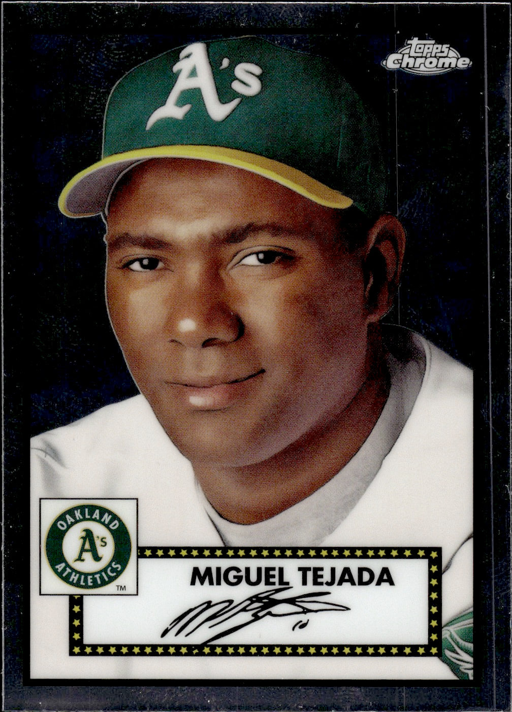 2021 Topps Chrome Platinum Anniversery Baseball #531 Miguel Tejada - Oakland Athletics