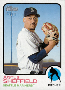 2021 Topps Heritage #556 Justis Sheffield - Seattle Mariners