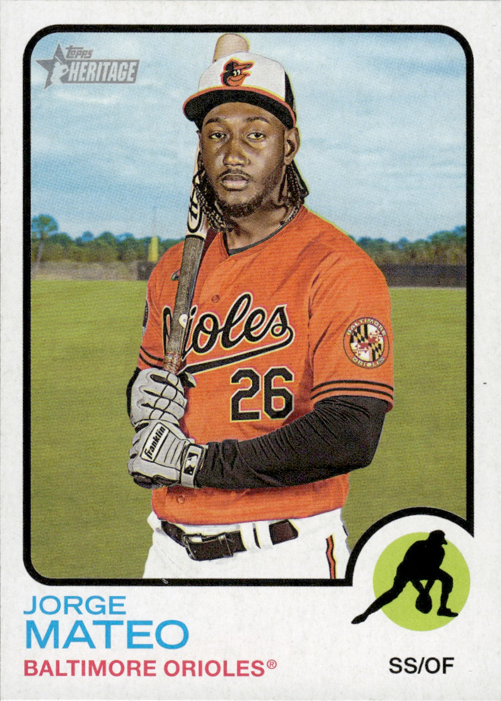 2021 Topps Heritage #581 - Jorge Mateo - Baltimore Orioles