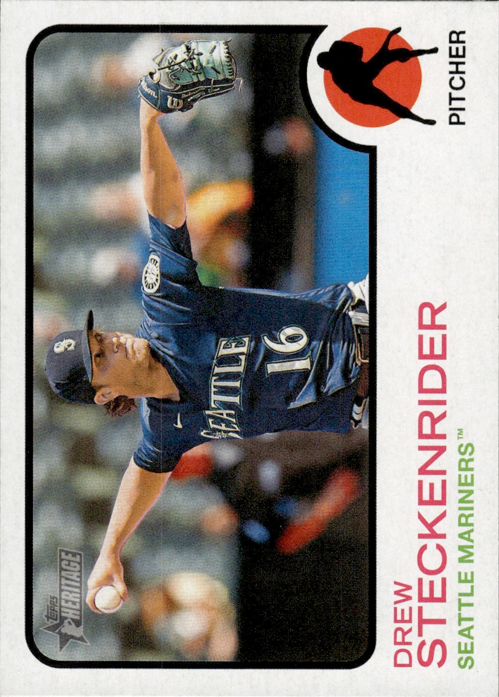 2021 Topps Heritage #612 Drew Steckenrider - Seattle Mariners