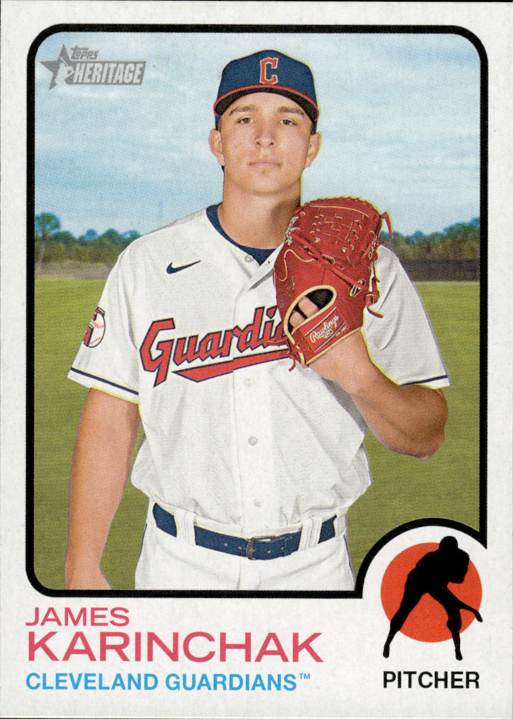 2021 Topps Heritage #615 James Karinchak - Cleveland Guardians