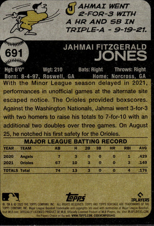 2021 Topps Heritage #691 Jahmai Fitzgerald - Baltimore Orioles