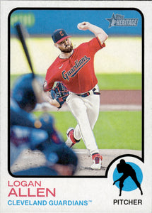 2021 Topps Heritage #695 Logan Allen - Cleveland Guardians