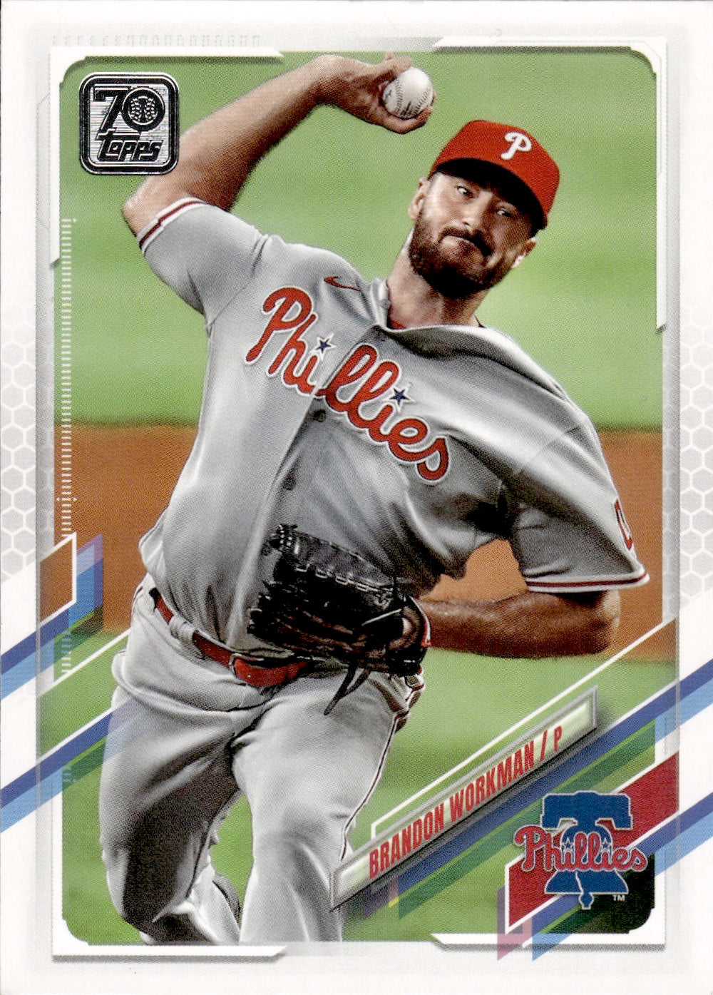 2021 Topps Series 1 Baseball - Base #160 Brandon Workman - Philiadelphia Philies