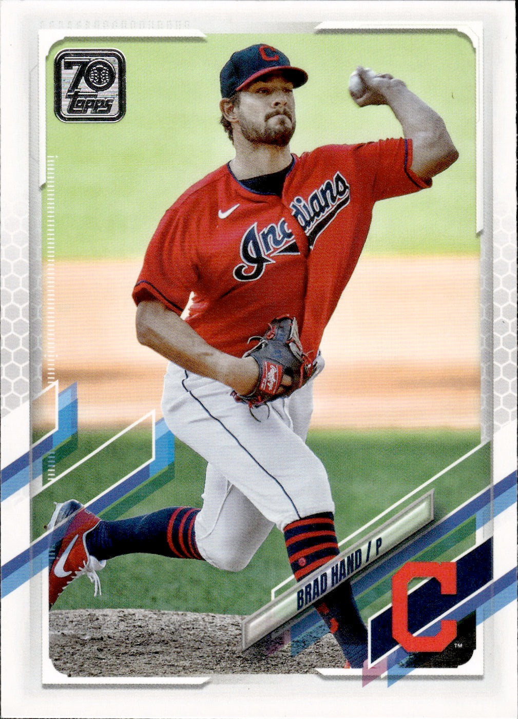 2021 Topps Series 1 Baseball - Base #175 Brad Hand - Cleveland Indians