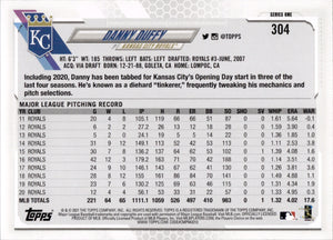 2021 Topps Series 1 Baseball - Base #304 Danny Duffy - Kansad City Royals