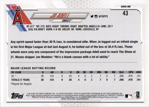 2021 Topps Series 1 Baseball - Base #43 Jo Adell - Los Angeles Angels