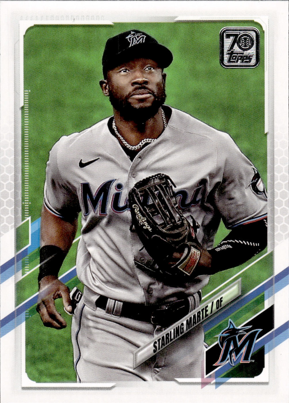 2021 Topps Series 1 Baseball - Base #49 Starling Marte - Miami Marlins