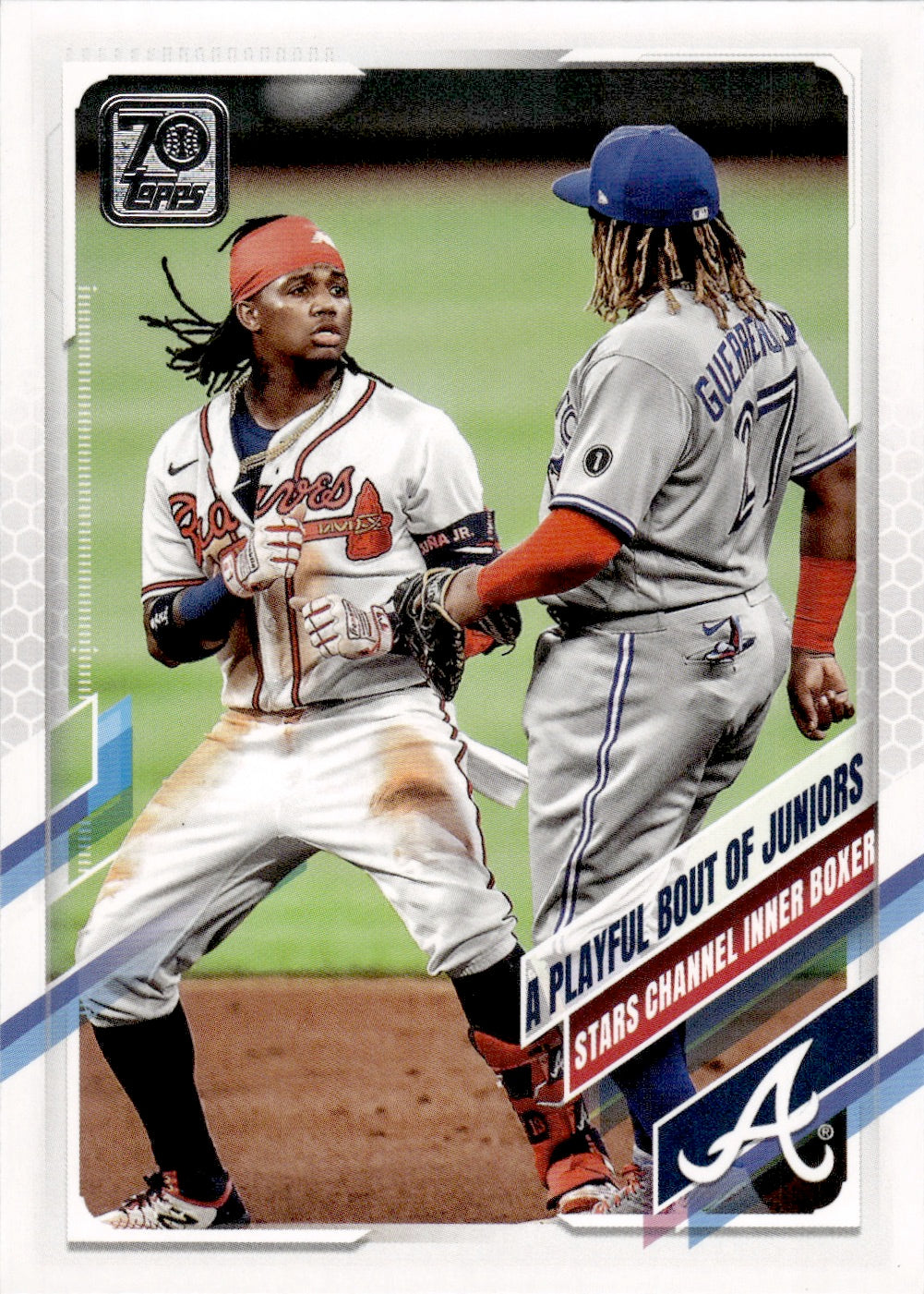 2021 Topps Series 1 Baseball - Base #61 A Playful Bout Of Juniors - Atlanta Braves