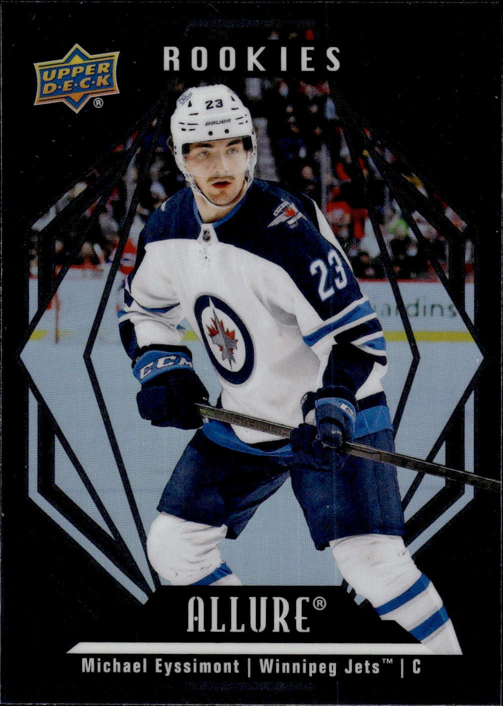 2022-23 Upper Deck Allure Hockey Black Rainbow Rookies #107 Michael Eyssimont - Winnipeg Jets