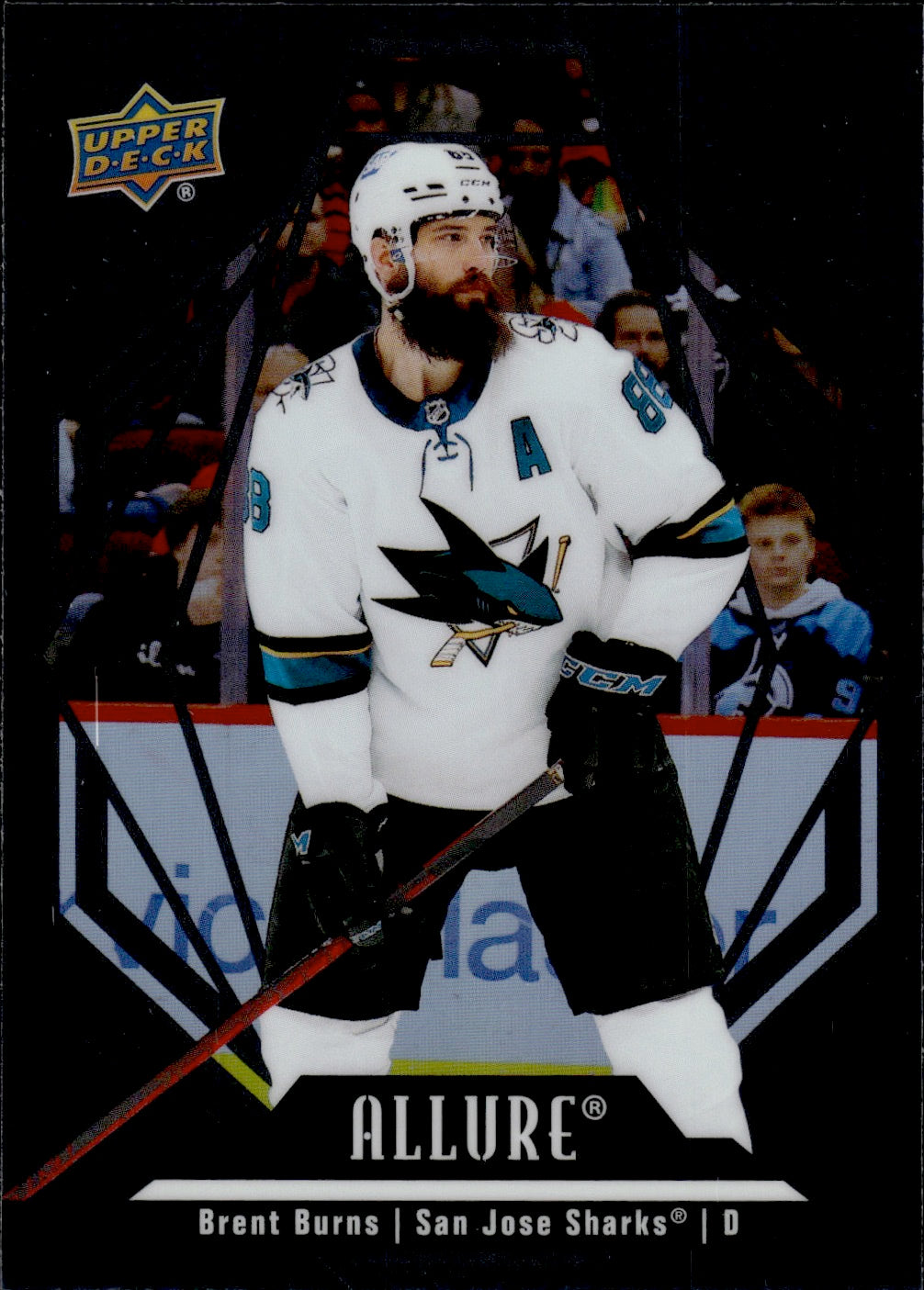 2022-23 Upper Deck Allure Hockey Black Rainbow #89 Brent Burns - San Jose Sharks