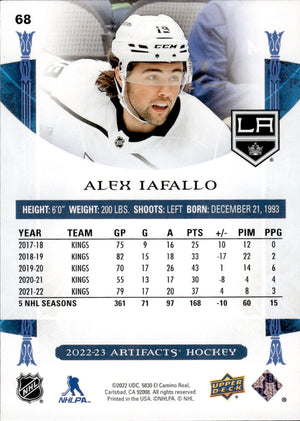 2022-23 Upper Deck Artifacts Hockey Base #68 Alex Iafallo - Los Angeles Kings