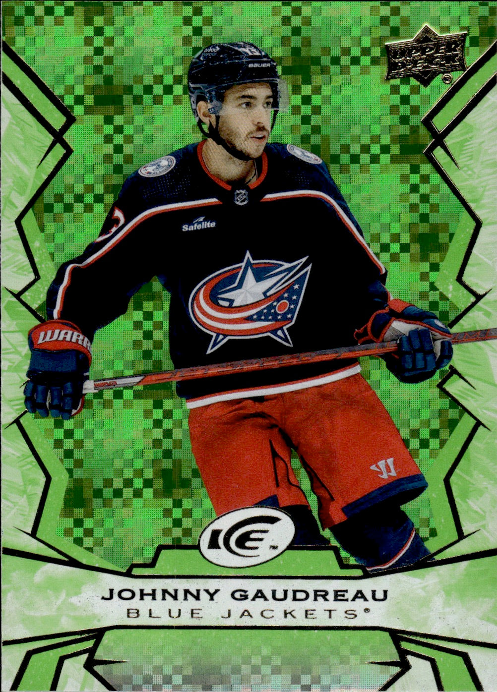 2022-23 Upper Deck Ice Hockey - Base - Green #1 Johnny Gaudreau - Columbus Blue Jackets