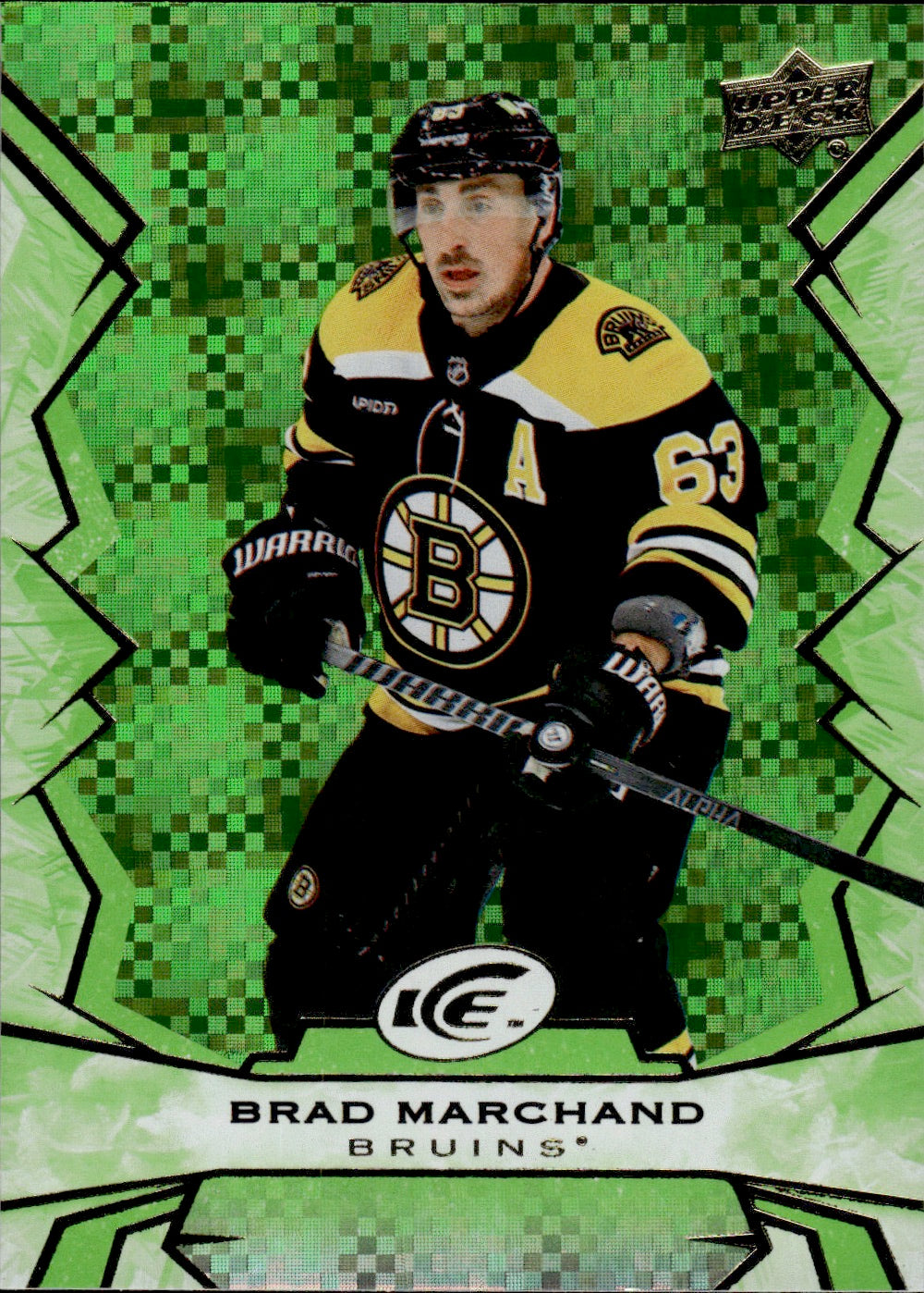 2022-23 Upper Deck Ice Hockey - Base - Green #28 Brad Marchand - Boston Bruins