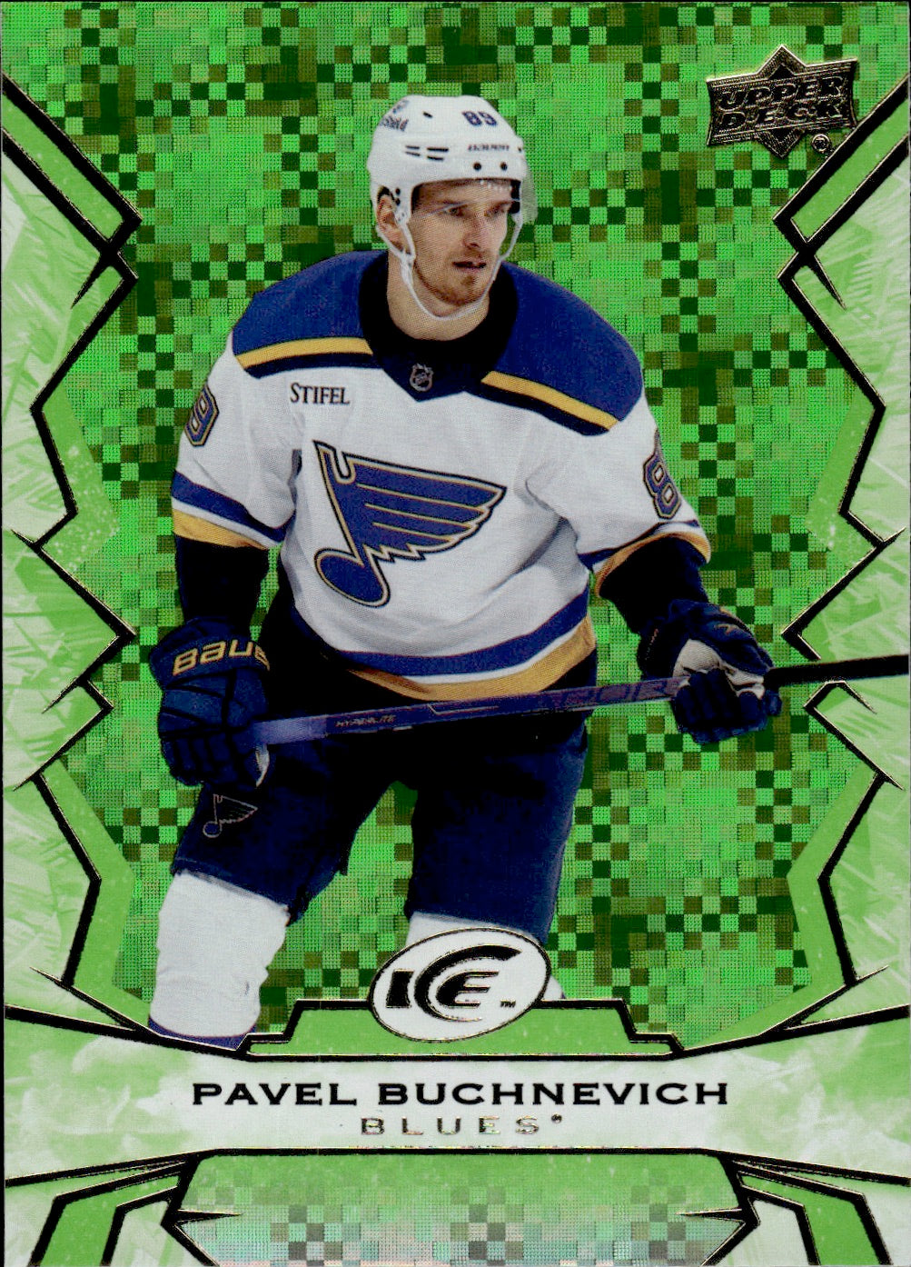 2022-23 Upper Deck Ice Hockey - Base - Green #87 Pavel Buchnevich - St. Louis Blues