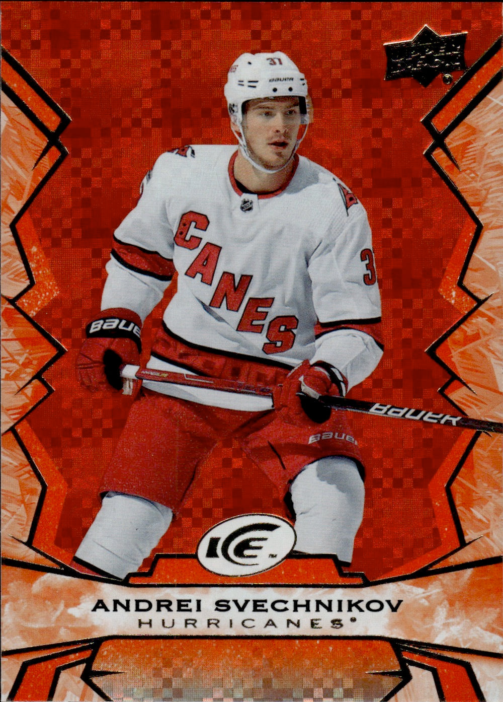 2022-23 Upper Deck Ice Hockey - Base - Orange #57 Andrei Svechnikov - Carolina Hurricanes