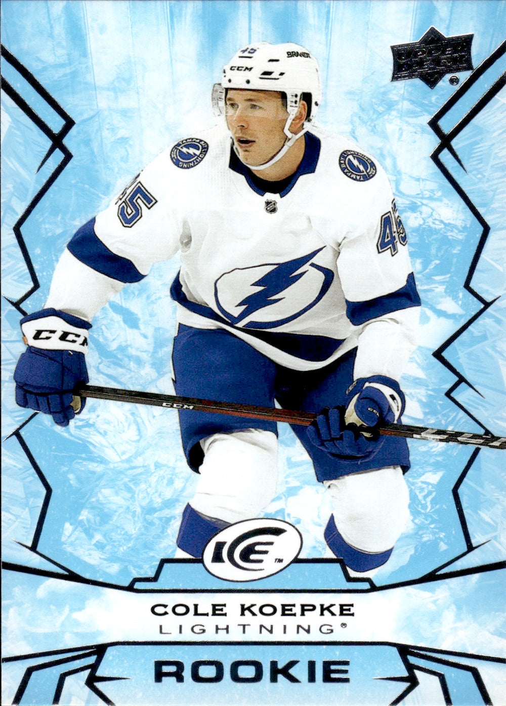 2022-23 Upper Deck Ice Hockey - Base - Rookie #103 Cole Koepke - Tampa Bay Lightning