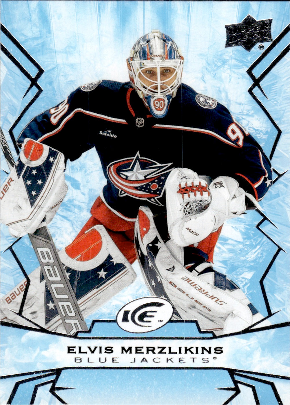 2022-23 Upper Deck Ice Hockey - Base #72 Elvis Merzlikins - Columbus Blue Jackets