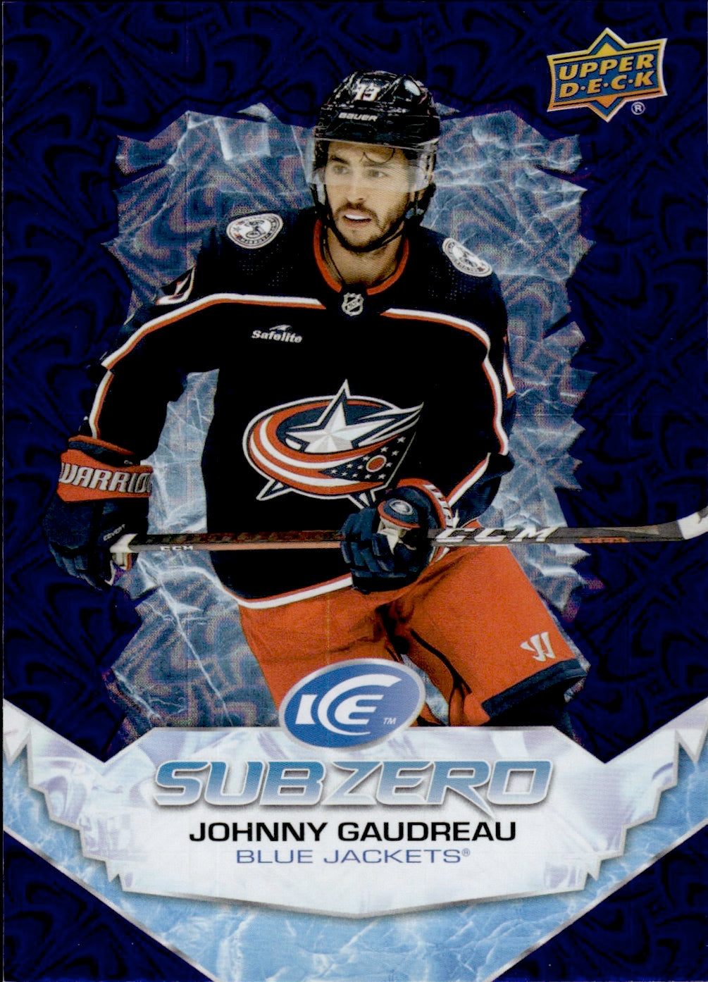 2022-23 Upper Deck Ice Hockey - Sub Zero #SZ-JG Johnny Gaudreau - Columbus Blue Jackets