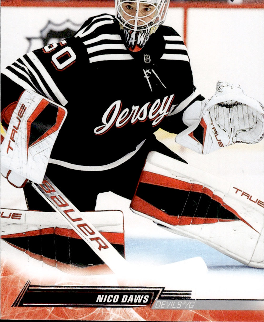 2022-23 Upper Deck Series 1 Hockey Base #108 Nico Daws - New Jersey Devils