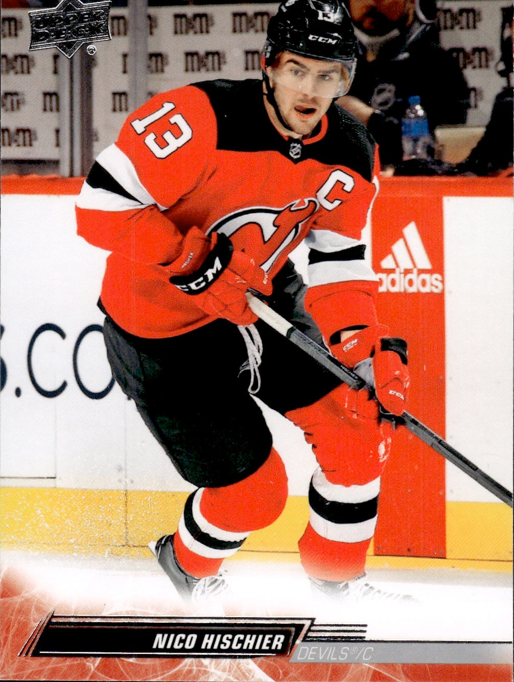 2022-23 Upper Deck Series 1 Hockey Base #109 Nico Hischier - New Jersey Devils