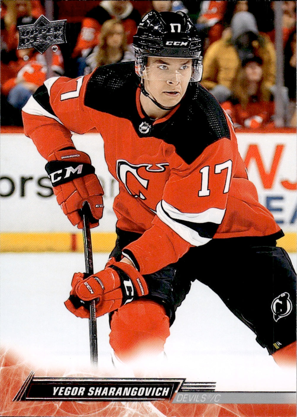 2022-23 Upper Deck Series 1 Hockey Base #112 Yegor Sharangovich - New Jersey Devils