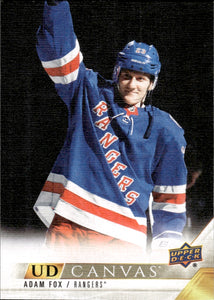 2022-23 Upper Deck Series 1 Hockey Canvas #C53 Adam Fox - New York Rangers