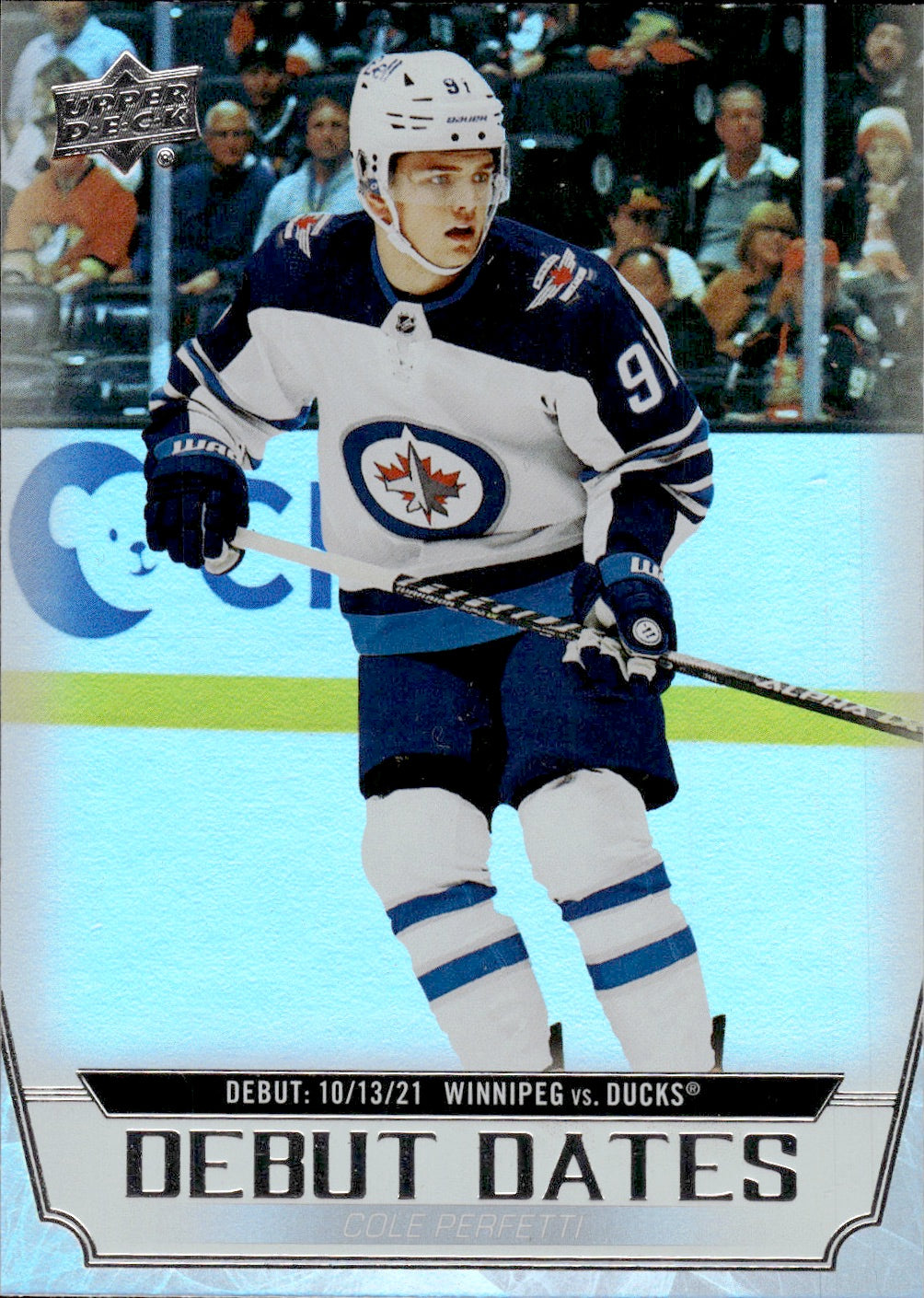 2022-23 Upper Deck Series 1 Hockey Debut Dates #DD-14 Cole Perfetti - Winnipeg Jets